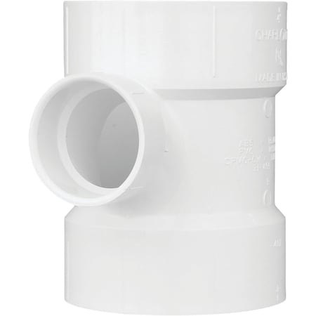 Charlotte Pipe And Foundry 4 In. x 2 In. Reducing Sanitary PVC Tee PVC 00401  1800HA